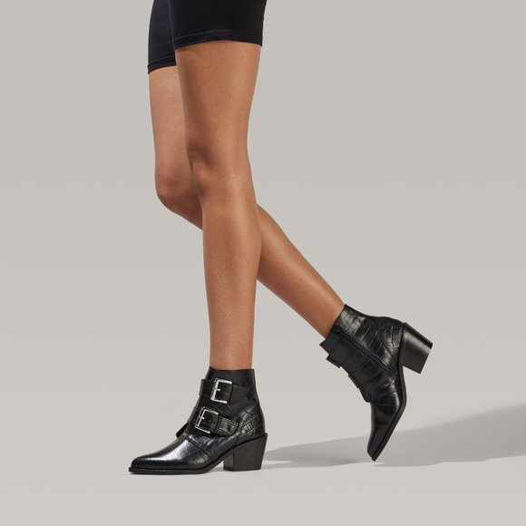Kurt Geiger Denny Croc Embossed Pointed 
